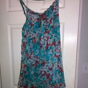 Blue Silk beaded dress